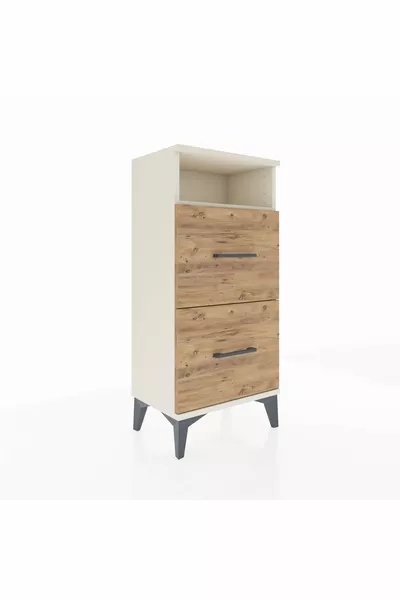 Argeş Commode met één plank en 2 lades, Agaat-dennen