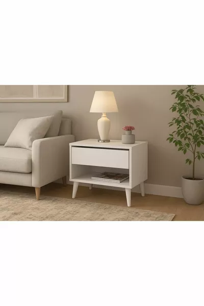 Single Drawer Compartment Nightstand