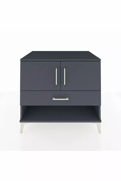 Kronos Dresser with 2 Shelves, 1 Drawer, and 2 Doors, Anthracite-Anthracite