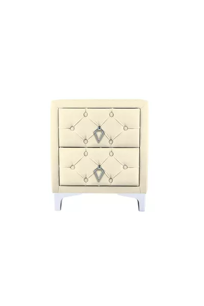 Comodino Ruby Silver, 2 cassetti