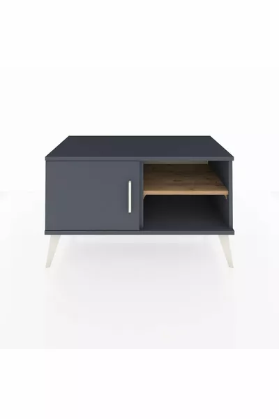Hyperion Dresser 2-Shelf Single Door Anthracite-Anthracite/Pine