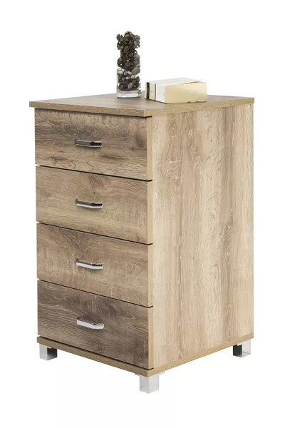 Modern Nightstand with 4 Drawers