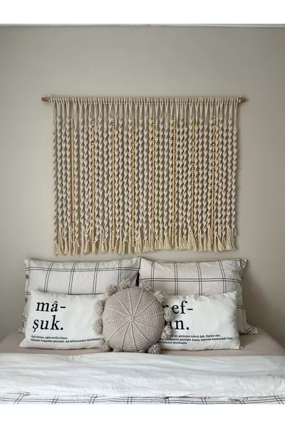 Macrame headboard/bed headboard/macrame wall hanging