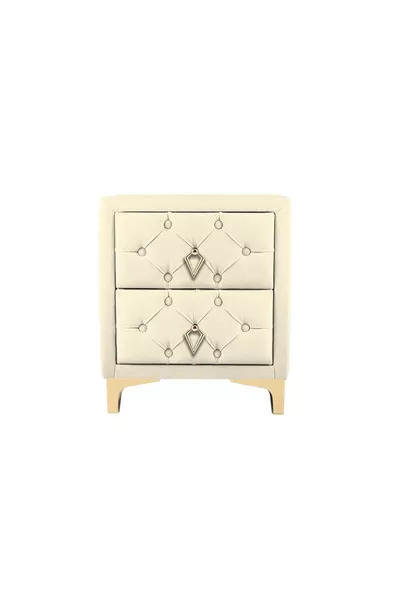 Ruby Gold Nachttisch, 2 Schubladen