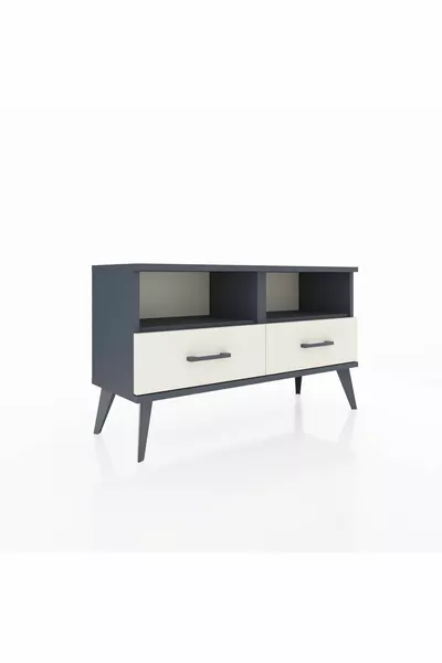 Arges Dressoir 2 Planken 2 Lades Antraciet-Antraciet/Hoefsmeer