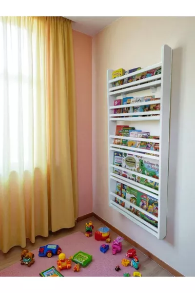 Bibliothèque Safir à 5 étagères - Bibliothèque Montessori pour chambre d'enfant, Bibliothèque pour enfants