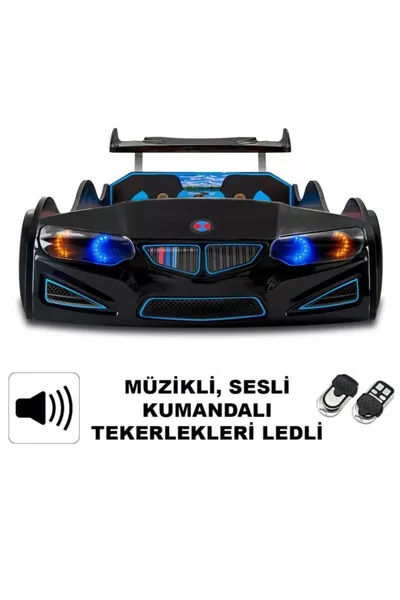 BMW - Full - Car Bed Car Frame - Series - Wheels with LED & Remote Controlled