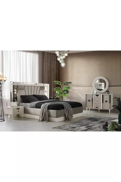 Bahar MDF Bedroom Set with Storage Bed