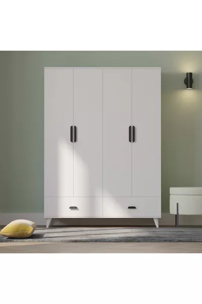 Armoire İnci 4 portes 2 tiroirs