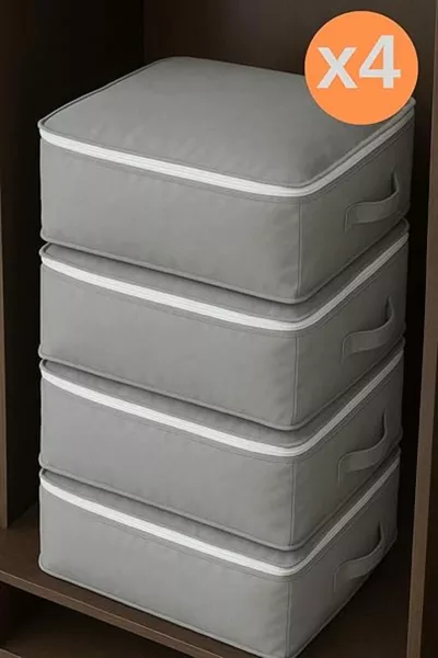 4 Organizer per Armadio Multiuso - Sacco Porta Maglioni, Vestiti, Lenzuola, Coperte  cm
