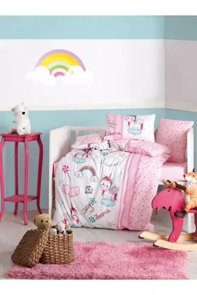 Комплект кутия за бебе Unicorn розово