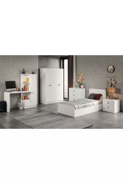 Camera da letto per ragazzi e scrivania Merlin Mobilya Akasya