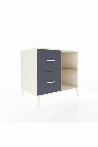 Kronos Dresser Single Shelf 2 Drawers Moonstone-Pine/Anthracite