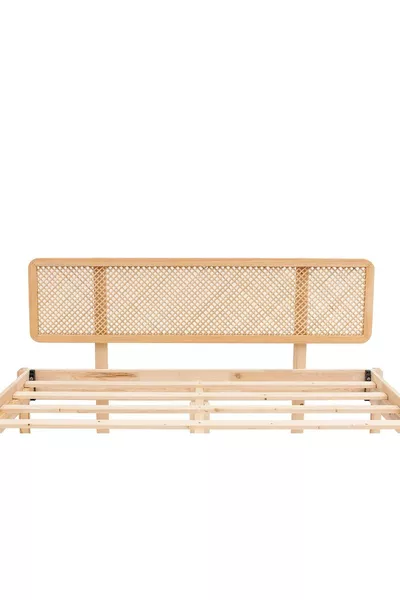 Testiera del letto in legno naturale, testiera stile Hazeran, testiera per letto Cm