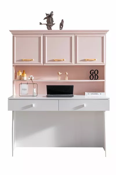Chambre d'enfant Rosa - Armoire 3 portes, Lit, Table de chevet, Bureau