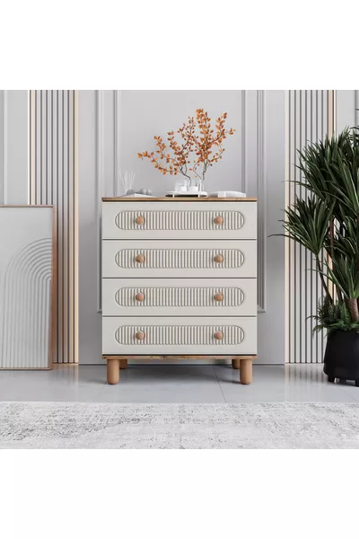 Milen 4 Lade Commode % MDF