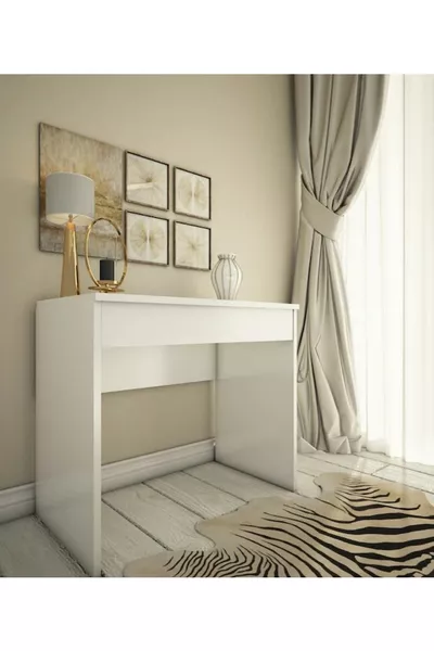 Tavolo Trucco Bianco con Specchio Arya Miranda Mode