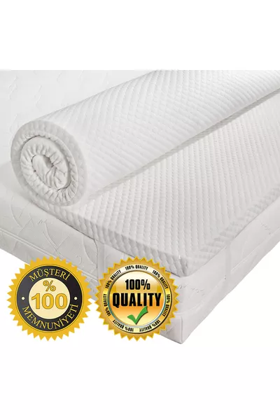 Surmatelas en latex naturel de 6 cm avec housse de coussin zippée offerte