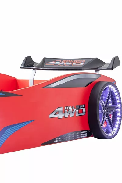 Car Bed, Merso Windshield Full LED Car Bed - Red