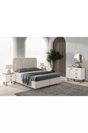 Ücretsiz Montaj - Rosa 6 Kapaklı Komple Mdf Yatak Odası Takımı