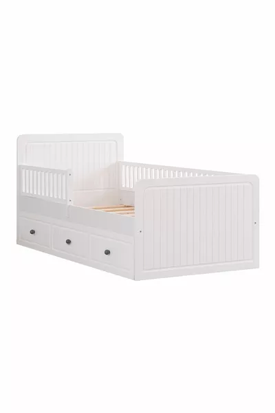 Montessori Bed with Storage, Lena Montessori Bed with Storage - White