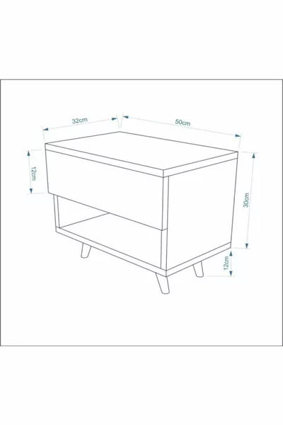 Single Drawer Compartment Nightstand