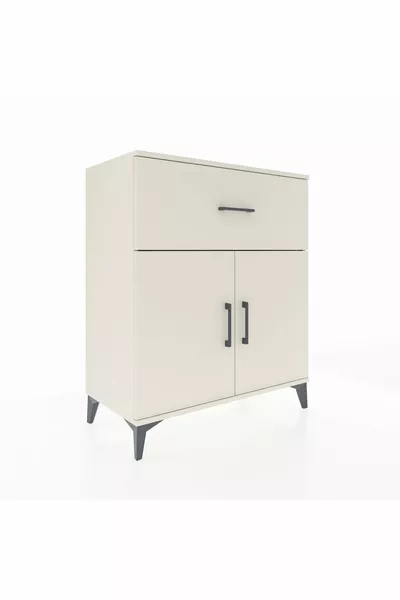 Commode Hyperion à une étagère et un tiroir avec 2 portes Ambre-Désert