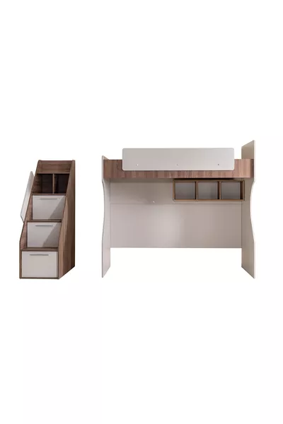 Lit superposé, chambre d'adolescent Milano Ensemble Lit superposé moderne pour deux personnes + Armoire moderne à trois portes