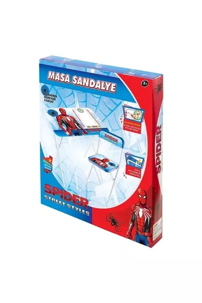 Bureau d'étude pour enfants - Peinture de bureau et chaise Spiderman en 4 couleurs