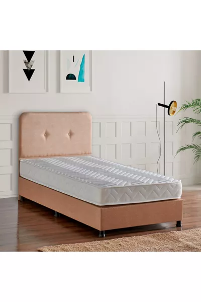 Set Letto Niron Budget Cm Letto Con Rete E Testiera - Materasso Ortopedico Duro Singolo, Rete