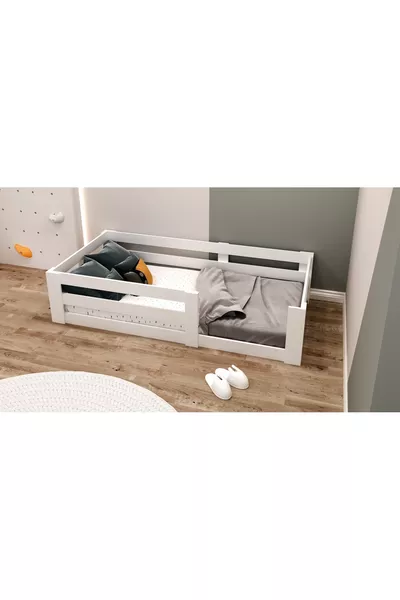 Vega Montessori % MDF Bettgestell Weiß  Passend für Matratze K