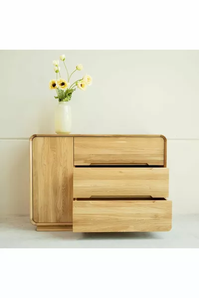 Alina Solid Oak Dresser, 100% Solid