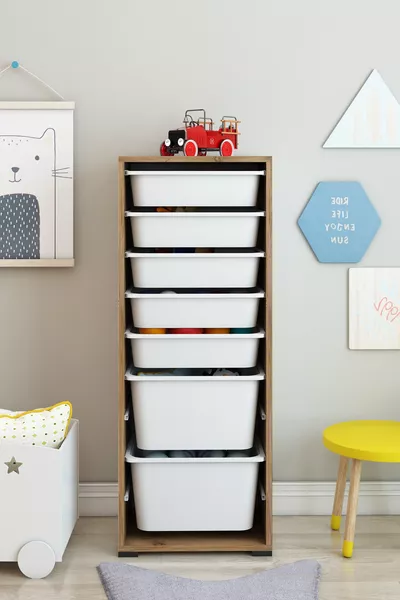 KIDS 7 Basket Toy Cabinet Toy Box Toy Storage Box