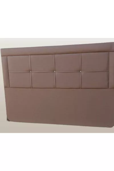 Title DK Double Person Brown Woven-Look Faux Leather Fabric Handmade