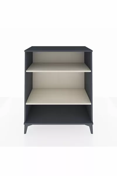 Commode Hyperion 2 étagères Anthracite-Pierre de lune