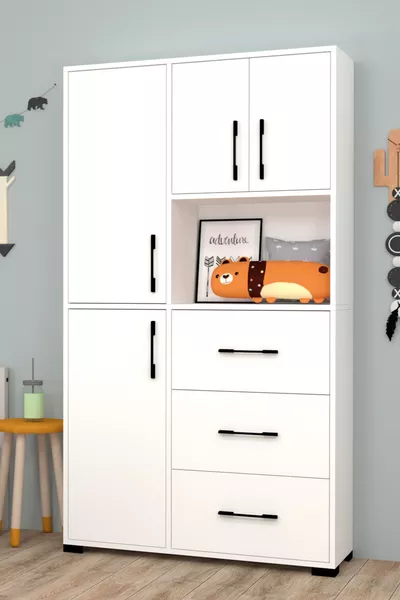 Berlin Youth Room Cabinet with Drawers and Doors