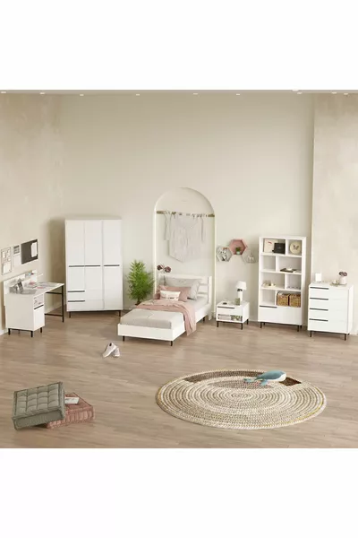 Set Camera da Letto Giovane Ocean 6 Pezzi Bianco