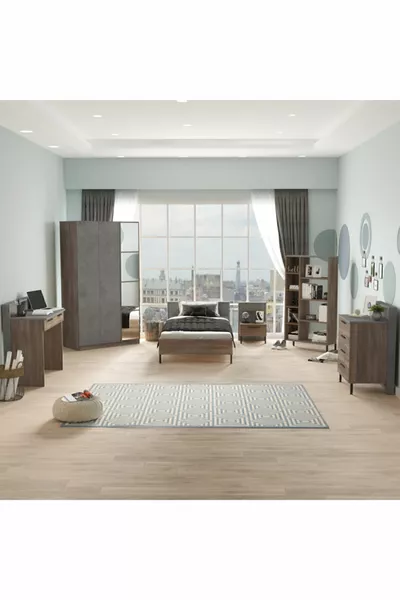 Комплект за детска стая New Home 6 части Бетонно кафяво -cg