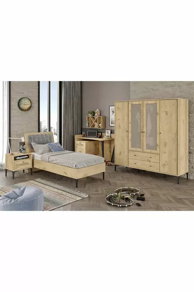 Trio XL Youth Room (OAK) (%MDF)