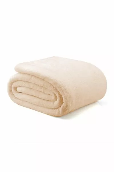 Wellsoft Battaniye Televizyon Battaniyesi Peluş Polar Battaniye Tek Kişilik  *  Krem