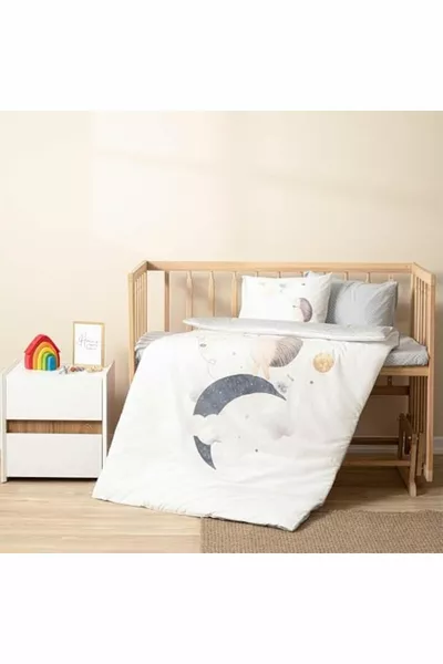 Soley | Luna | % Cotton Baby Duvet Cover Set Gray 