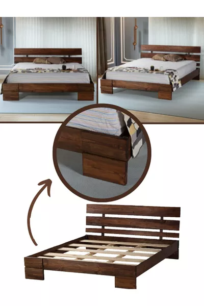 Idil-Natural Solid Wood Bed Frame