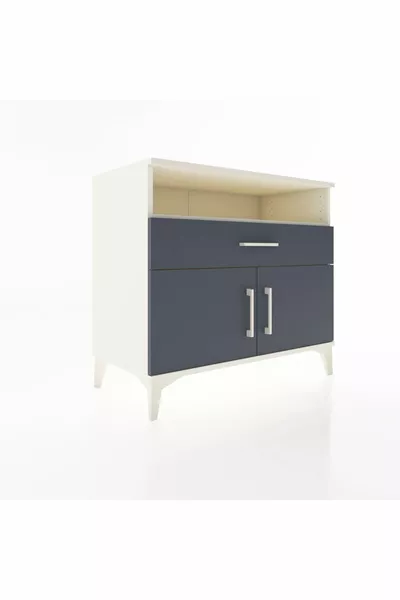 Hyperion Dresser Single Shelf Single Drawer 2-Door Moonstone-Anthracite
