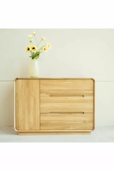 Alina Solid Oak Dresser, 100% Solid