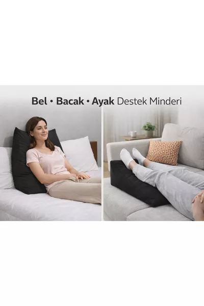 Üçgen Destek Minderi – Bel, Bacak ve Ayak Dinlendirici – Ergonomik Eko Model