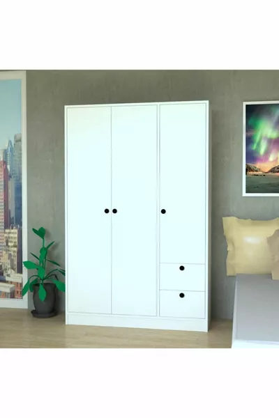 Armoire  cm avec 3 portes et 2 tiroirs