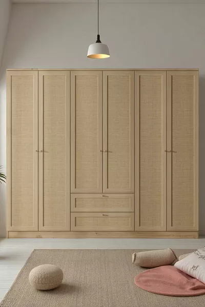 Armoire Baru à 6 portes et 2 tiroirs