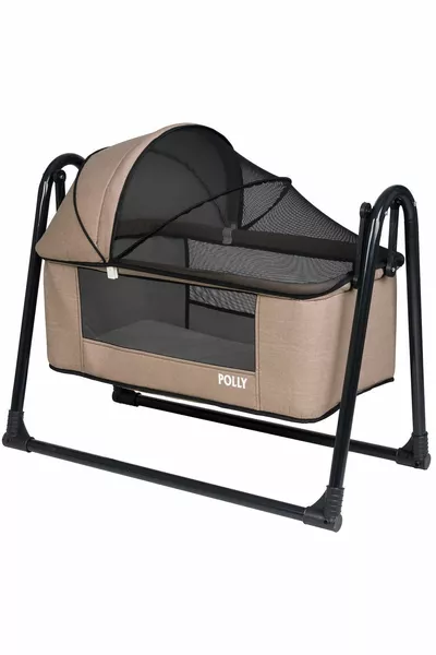Luxury Linen Mesh Washable Portable Rocking Bassinet Cradle Beside Me Crib Hammock Crib