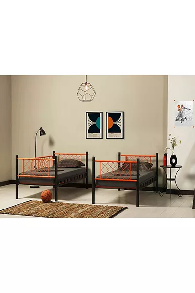 DZGN HOME METIS YOUTH AND CHILD BEDROOM METAL BUNK BED AND BED FRAME - x CM