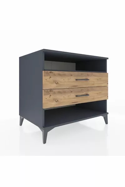 Kronos Dressoir Enkel Plank 2 Laden Antraciet-Den